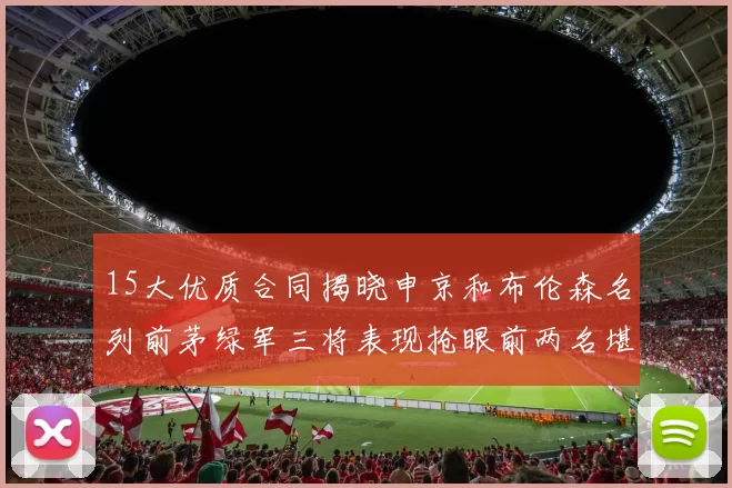 15大优质合同揭晓申京和布伦森名列前茅绿军三将表现抢眼前两名堪称传奇